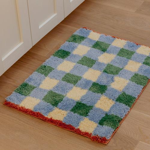 소소모소(SOSOMOSO)  도톰한 자가드 발매트 - 체크 - 후기 | 무신사