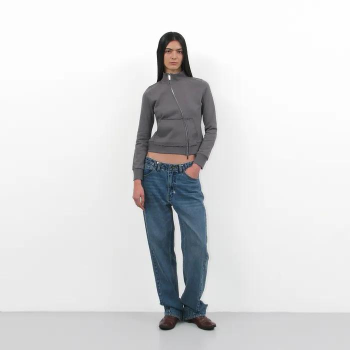 CUT-OFF 93 UNBALANCED TRACK ZIP-UP_CHARCOAL