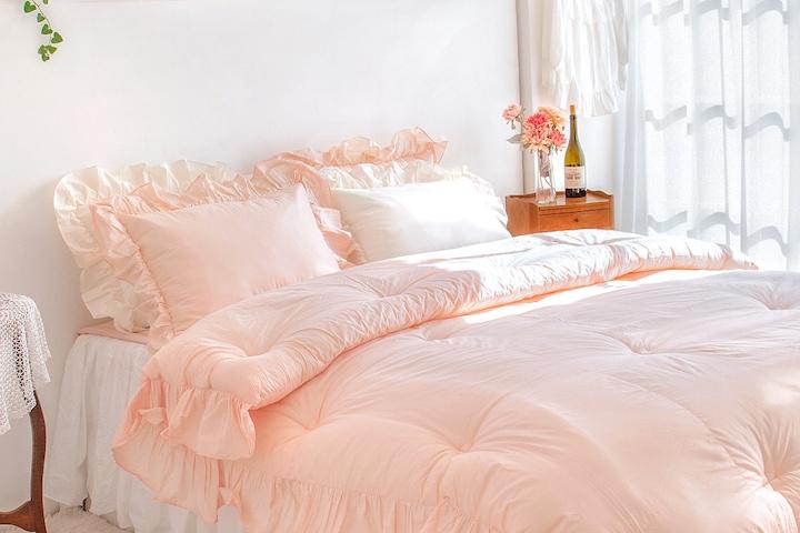 [5%쿠폰] 부드러운 드레시한 코튼60수 사계절 호텔 차렵이불세트 (SS/Q/K/LK)