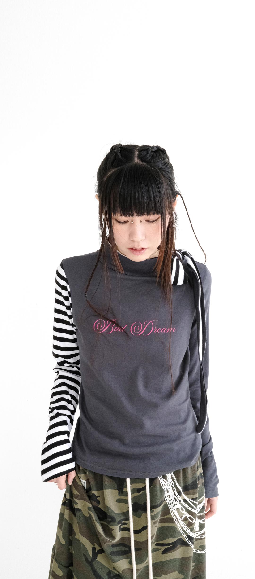 [fa.er.ie] petit scarf stripe turtleneck (charcoal)