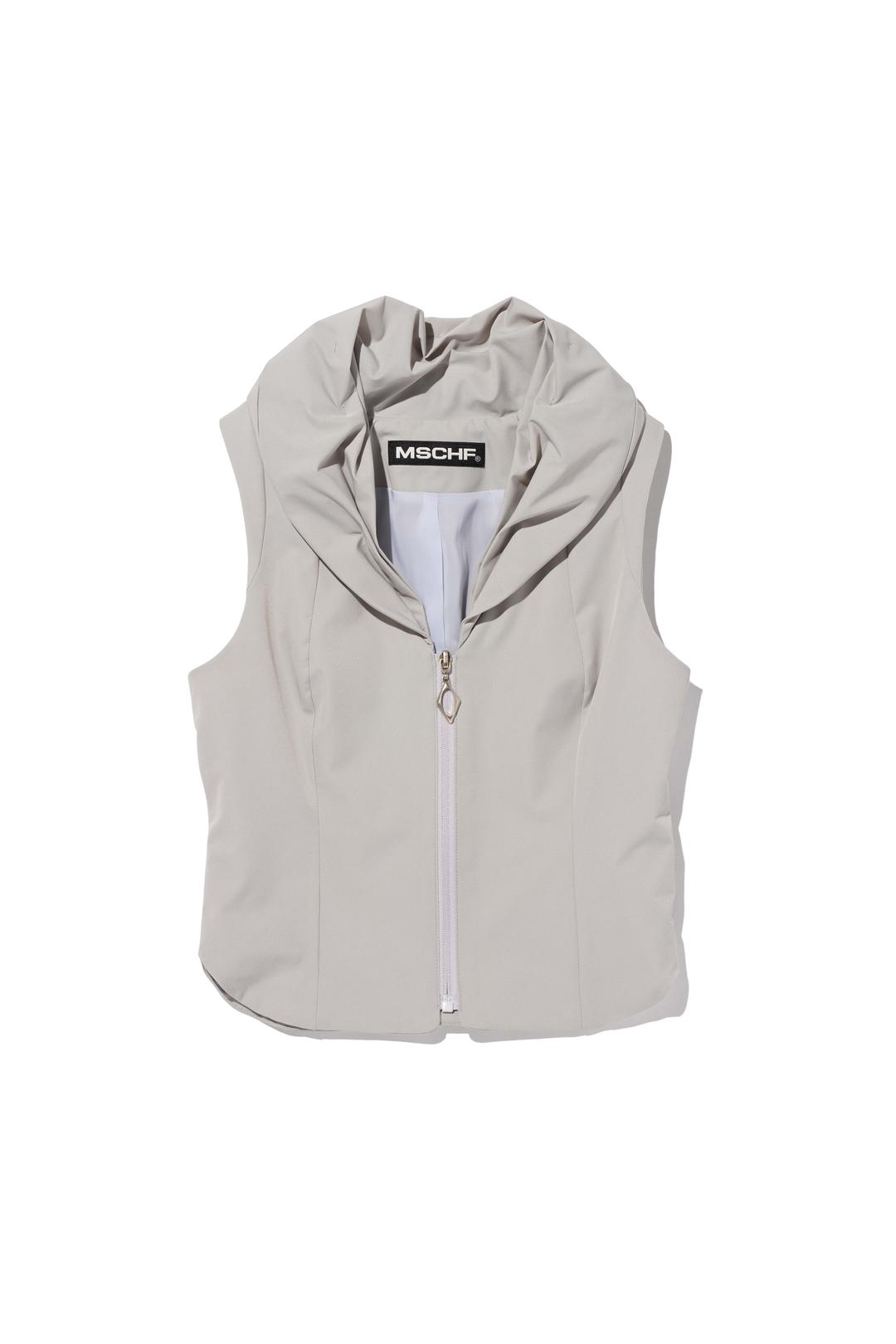 NYLON EVENING VEST_LIGHT GREY