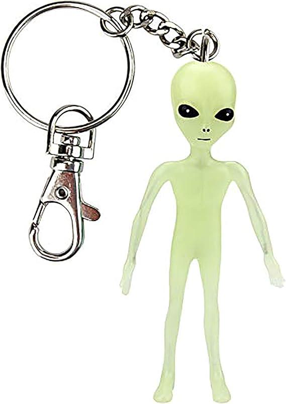 Off the Wall Toys Alien Glow-in-the-Dark Bendable Keychain
