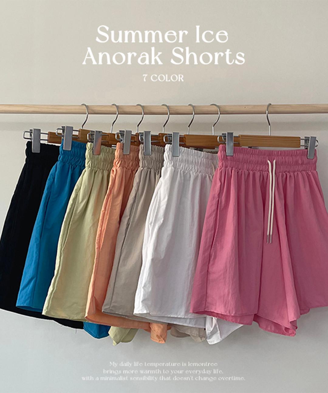 레몬트리 [여름반바지] 바스락 썸머 아이스 아노락 숏팬츠 (7color)