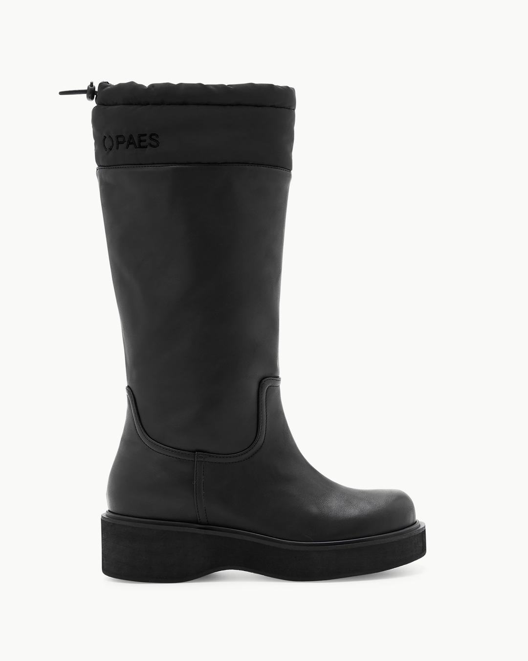 Napping Soft Leather Boots / Black
