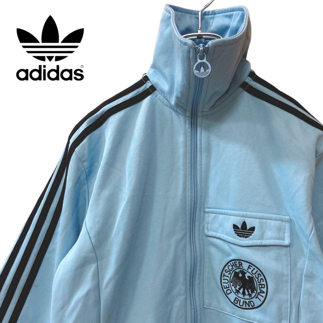 NY510 adidas ドイツ トレフォイルロゴ トラックジャケット M