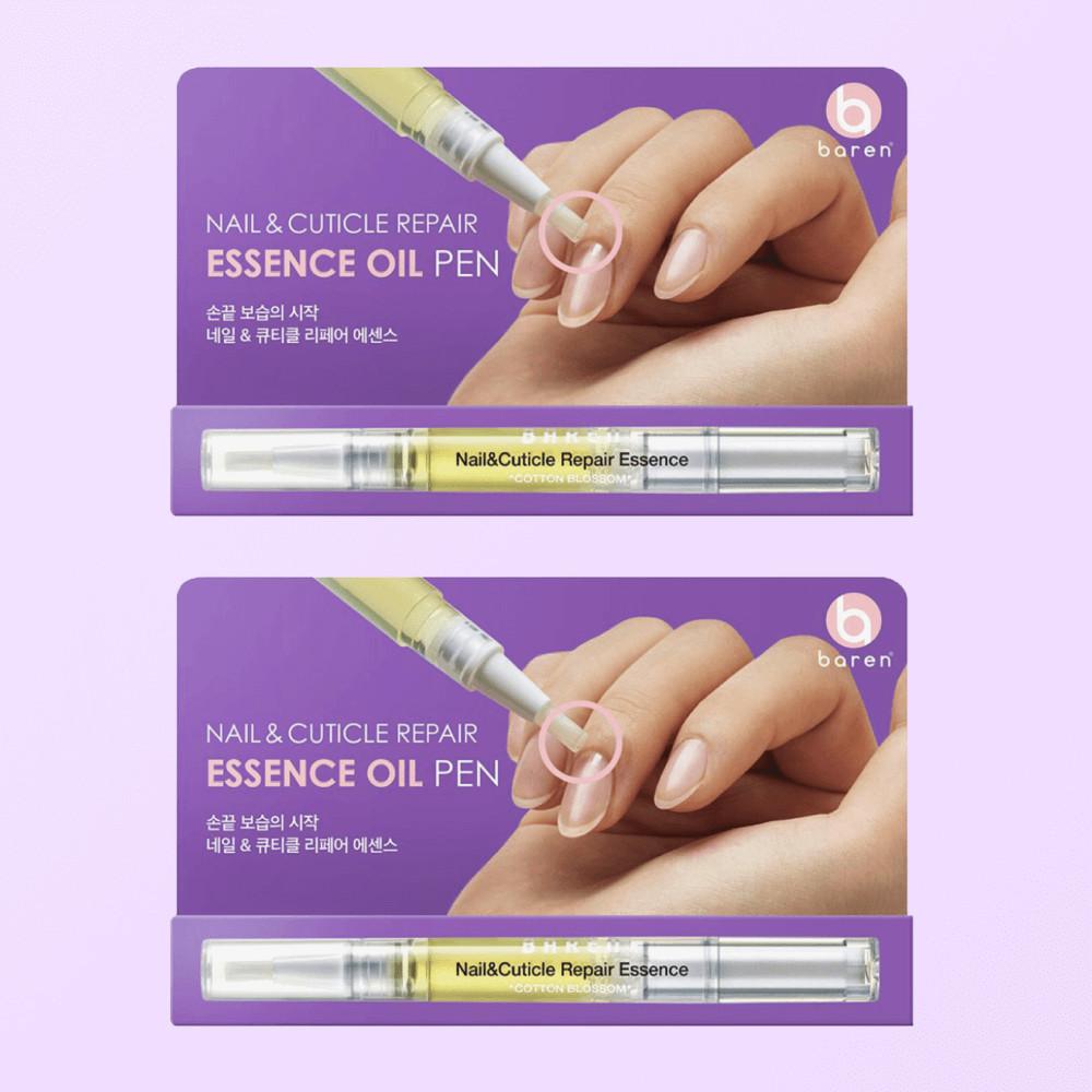 [1+1] 바렌 네일 & 큐티클 오일 리페어 에센스 손톱 영양제 오일펜 2.5ml