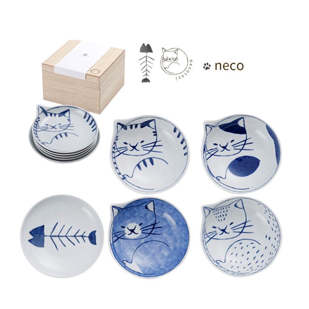 고양이 접시 5종 SET 일본접시 네코