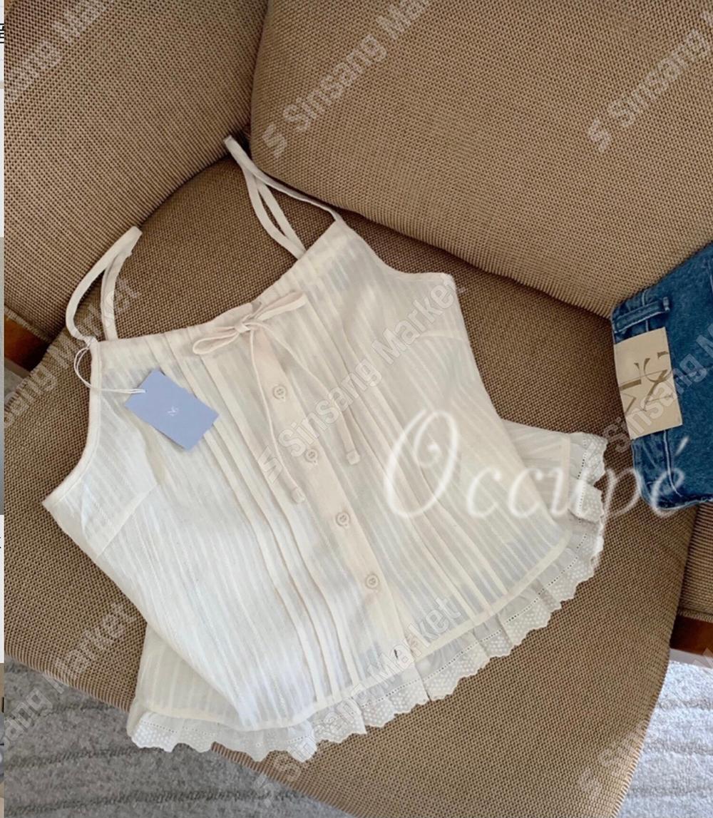 [당일발송]멜라운지 애니 핀턱 나시 뷔스티에 (2col) mellounge