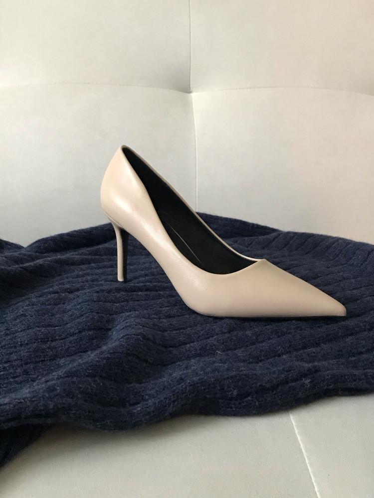 [2켤레 이상 구매시 10%] 클린 스틸레토 오피스룩 편안한 8cm 베이직스틸레토