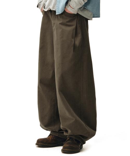 Barrel Wide Leg Pants DCPT071Brown