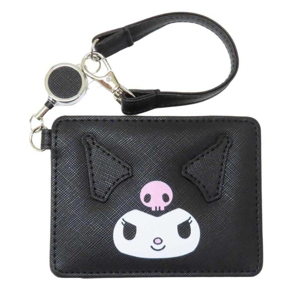 산리오 쿠로미 릴이달린 패스 카드 파우치 지갑 케이스