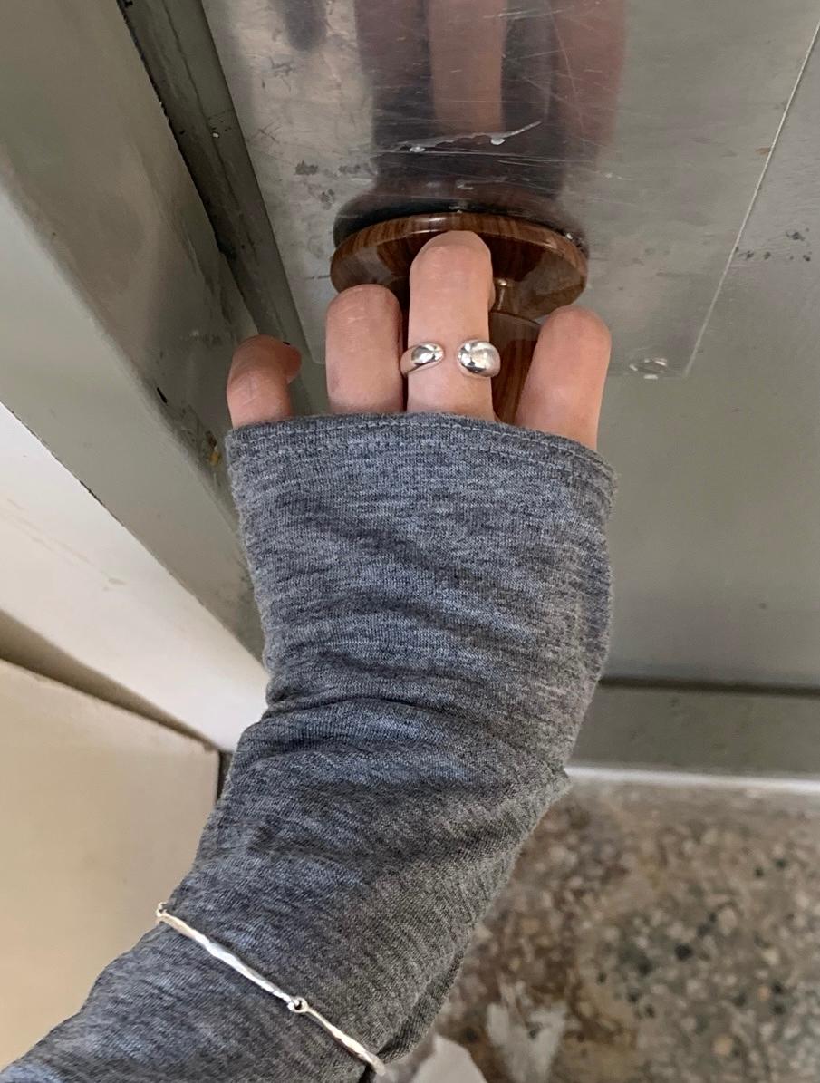 (silver925) Unique gap open ring