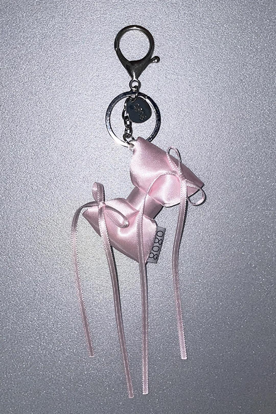 0808 ribbon keyring (pink)