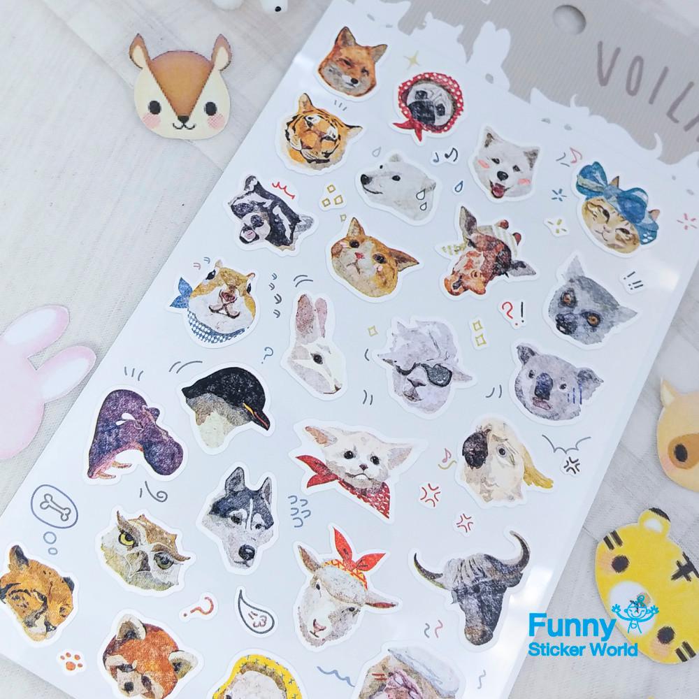 퍼니스티커 캐릭터 팬시스티커 C572 VOILA 보일라 타이백 스티커