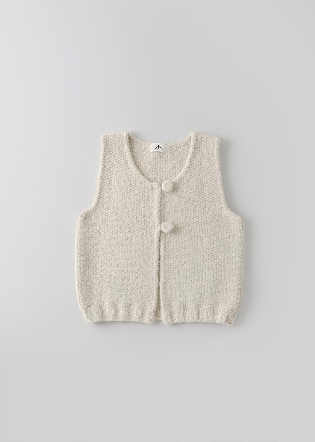 Bell button vest (Ivory)