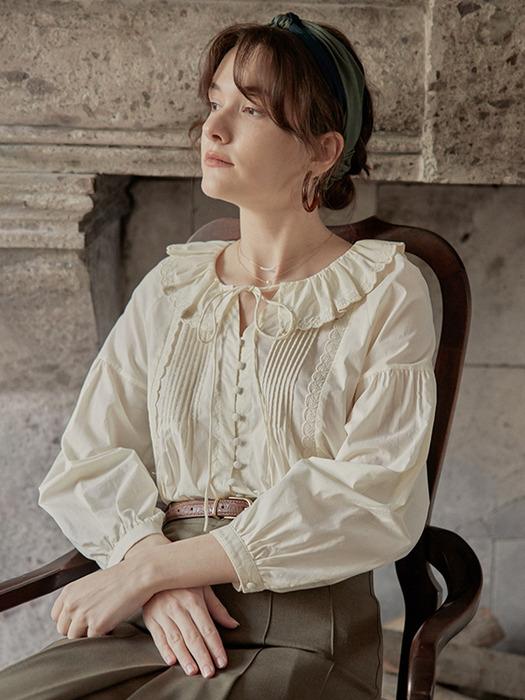 PM_Frill collar puff sleeve blouse