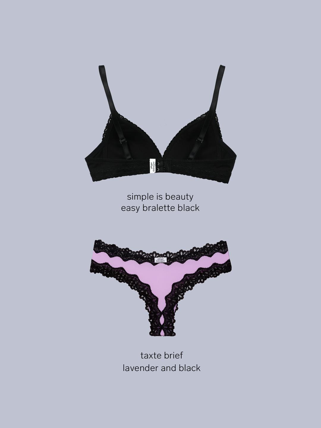 [set] black and lavender