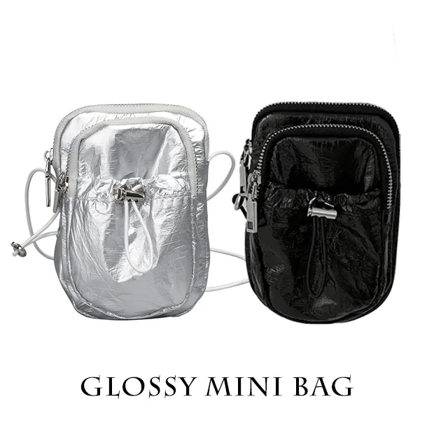 [당일출고] glossy mini crossbag / 글로시 스토퍼 미니백