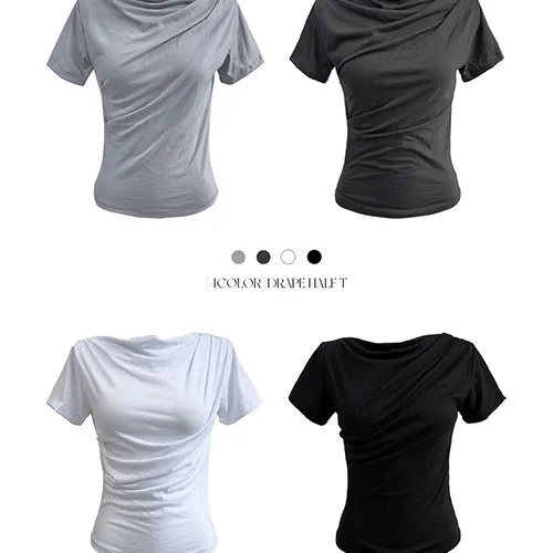 [4COLOR] drape half T