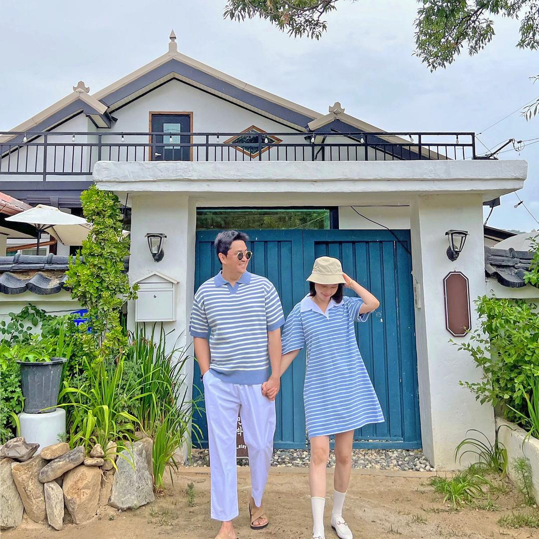 [꼬낄]소라 단가라 카라배색 미니원피스 커플시밀러룩