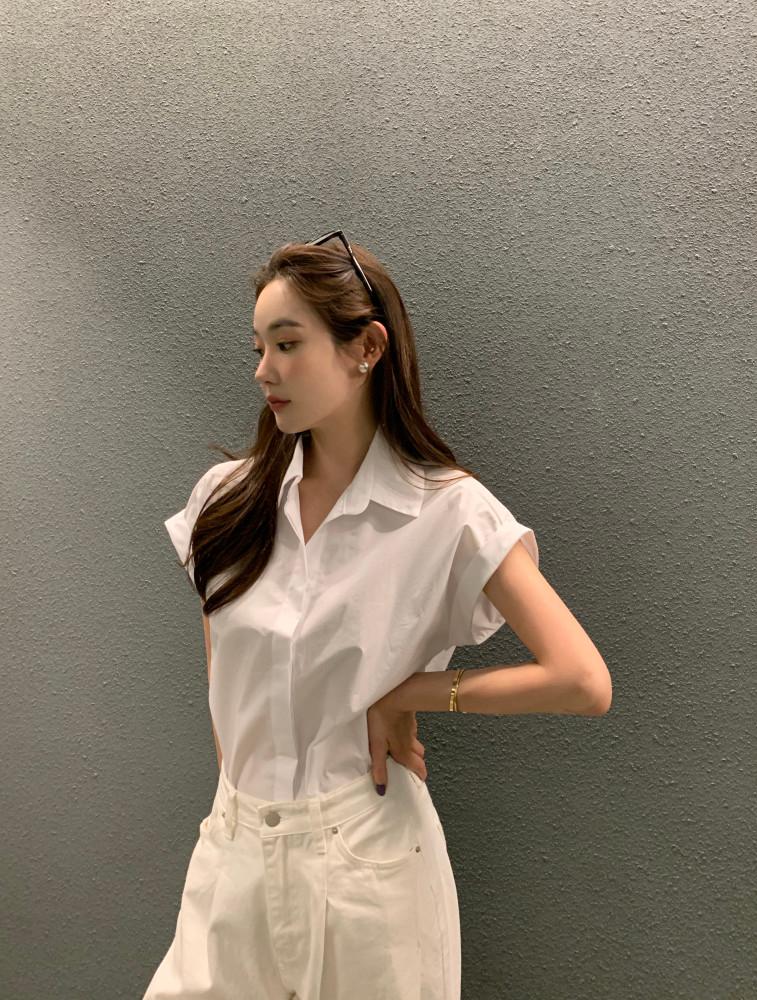 이지 롤업 반팔 셔츠