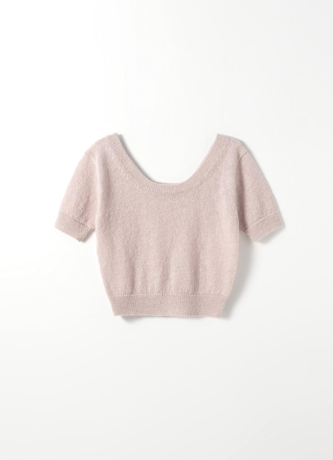Shell Boat Neck Knit(Pink)