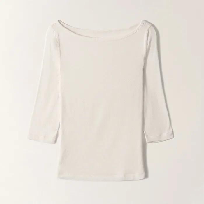 Essential Scoop Neck T-Shirt (Ivory)