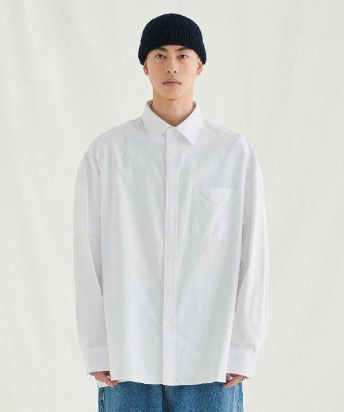 오버 핏 옥스포드 셔츠 [화이트]