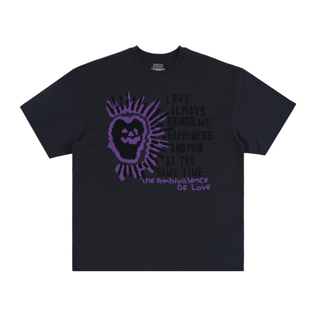 A.O.L TEE [CHACOAL]