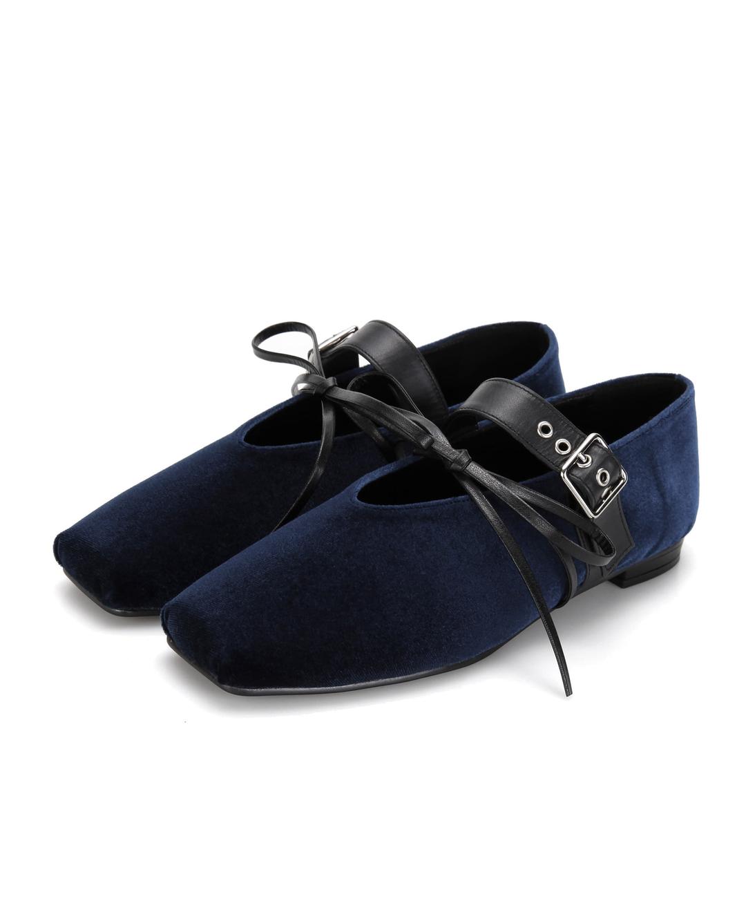 Ballet Ribbon Mary Janes | Soft navy