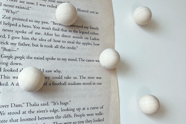 우드볼 마그넷 3P 세트 원목 오브제 냉장고 현관문 자석