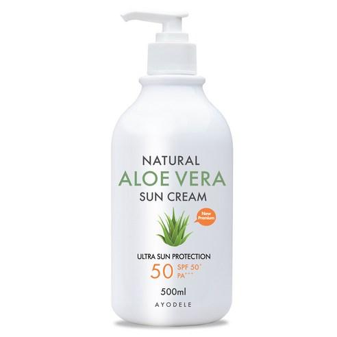 아요델 내추럴 알로에베라 선크림 SPF50+ PA+++, 500ml, 1개 - 여성스킨케어 | 쿠팡