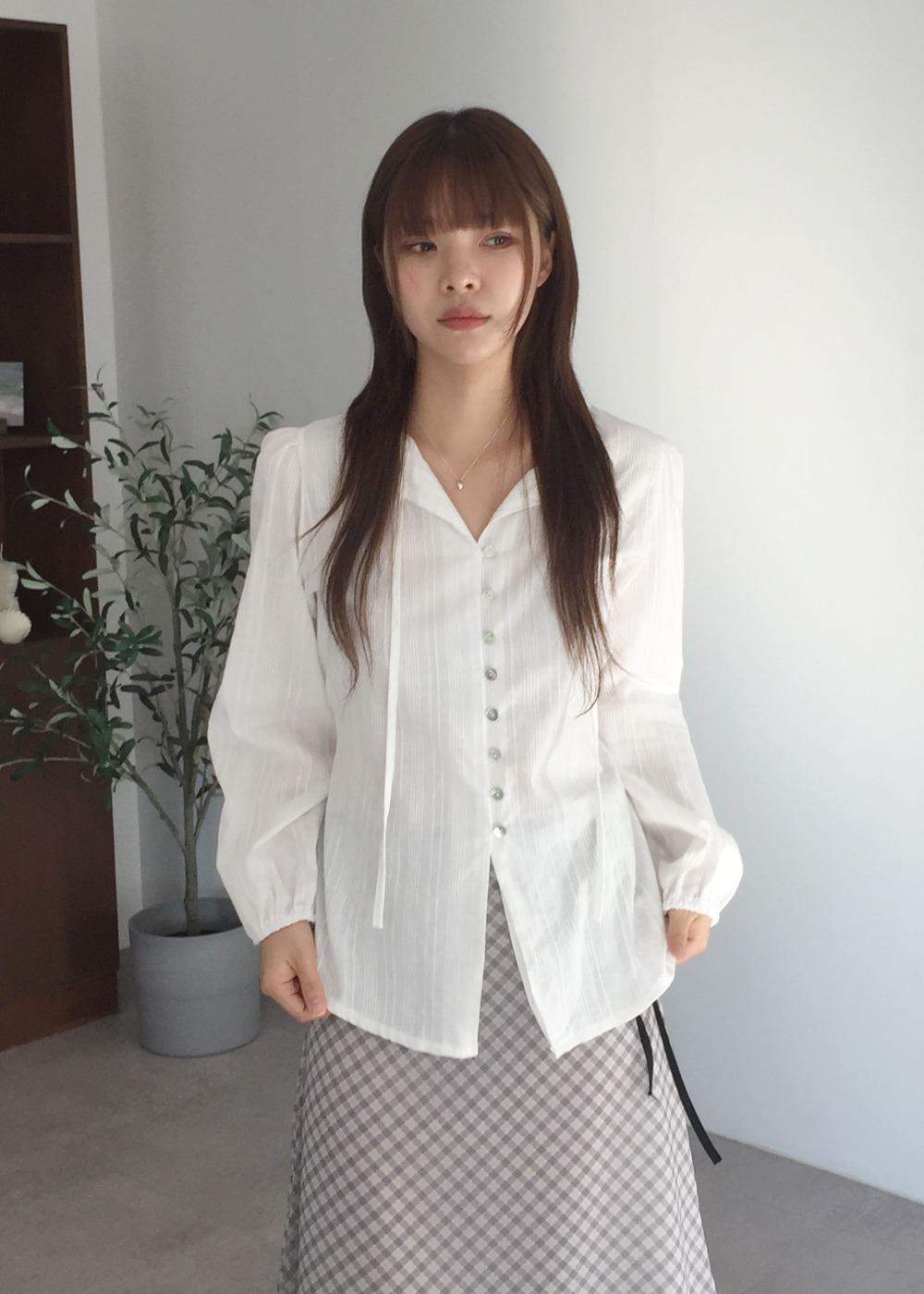미카사 [긴팔ver추가]로맨 퍼프 블라우스(3colors)