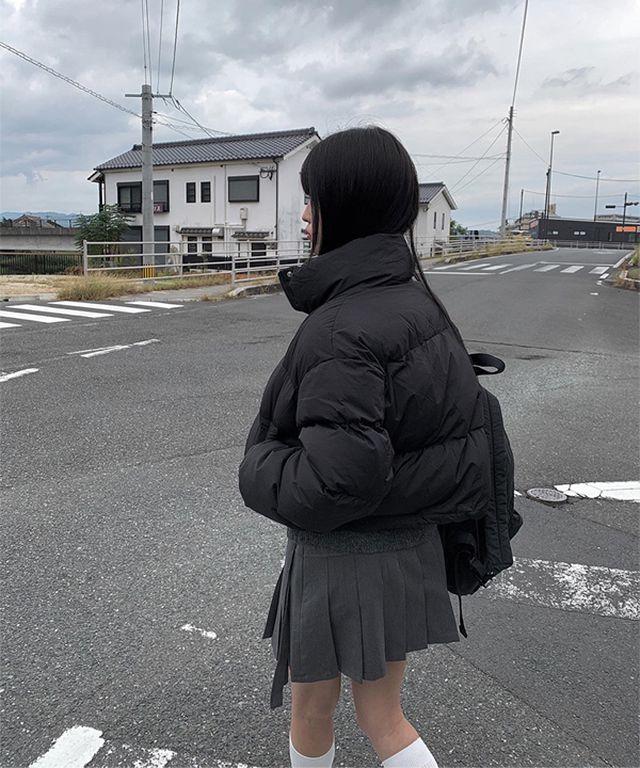 치게 크롭 숏패딩 점퍼