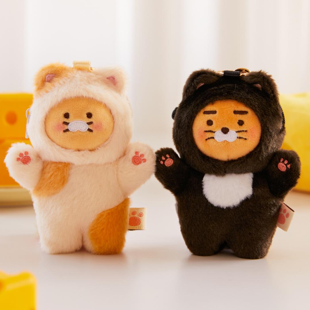 "차키를 지켜준다냥" 냥냥 인형 스마트키 케이스_라이언/춘식이