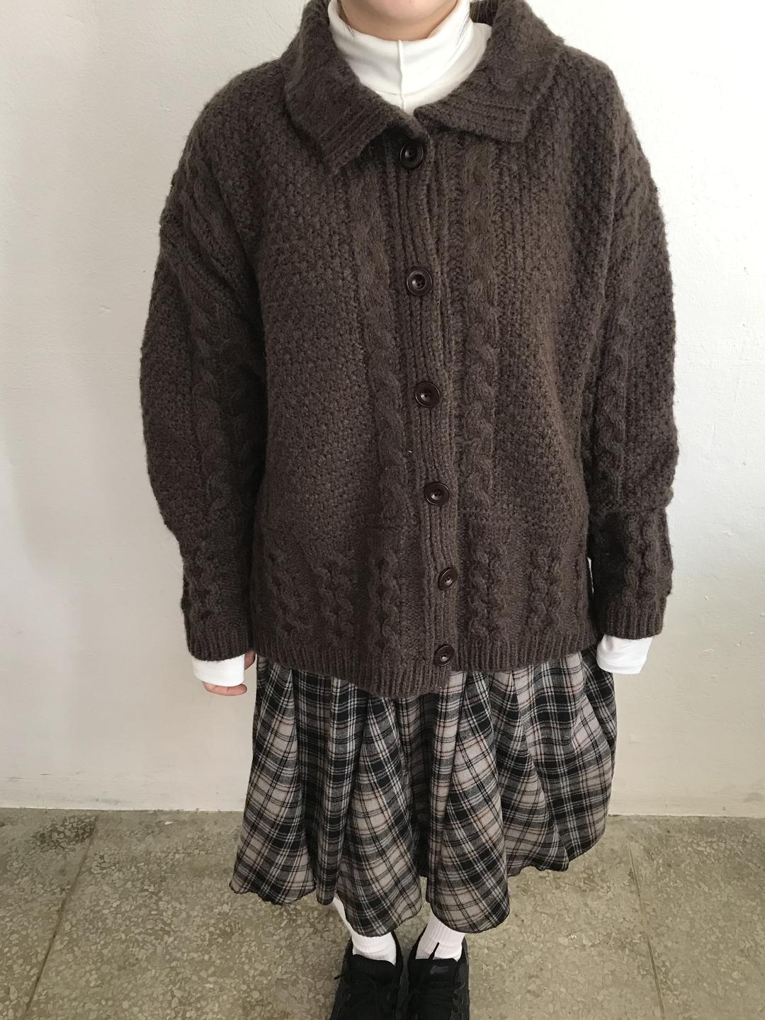 knit cardigan - 2 colors