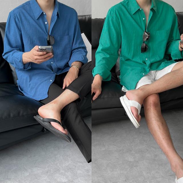크레이지 시원한 오버 린넨 셔츠(15color)