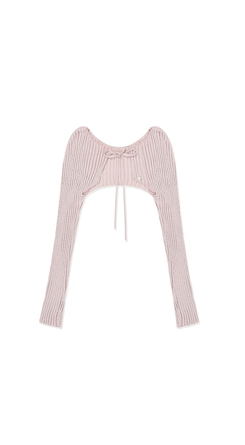 SUMMER PUFF RIBBON BOLERO  - PINK