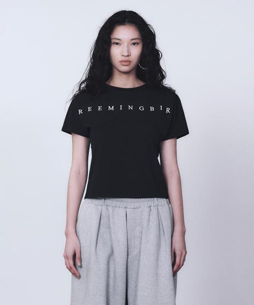 Horizon Logo Crop T-Shirts [ Black ]