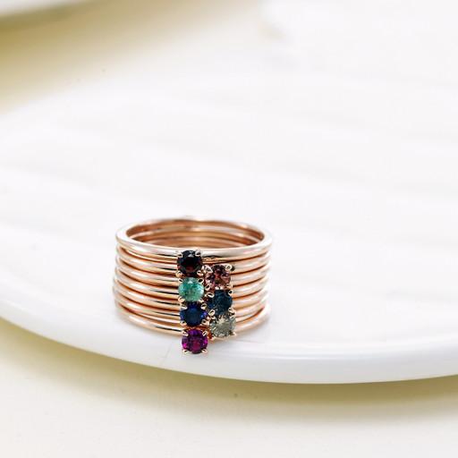 실버,14K/1부천연원석반지