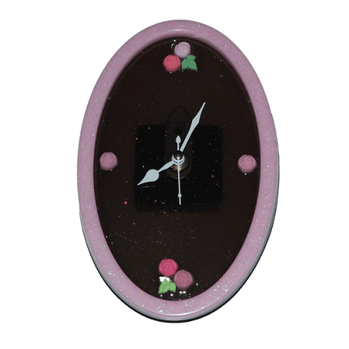 strawberry chocolate oval clock