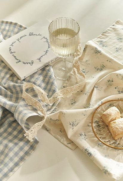 코티지 블루 키친크로스