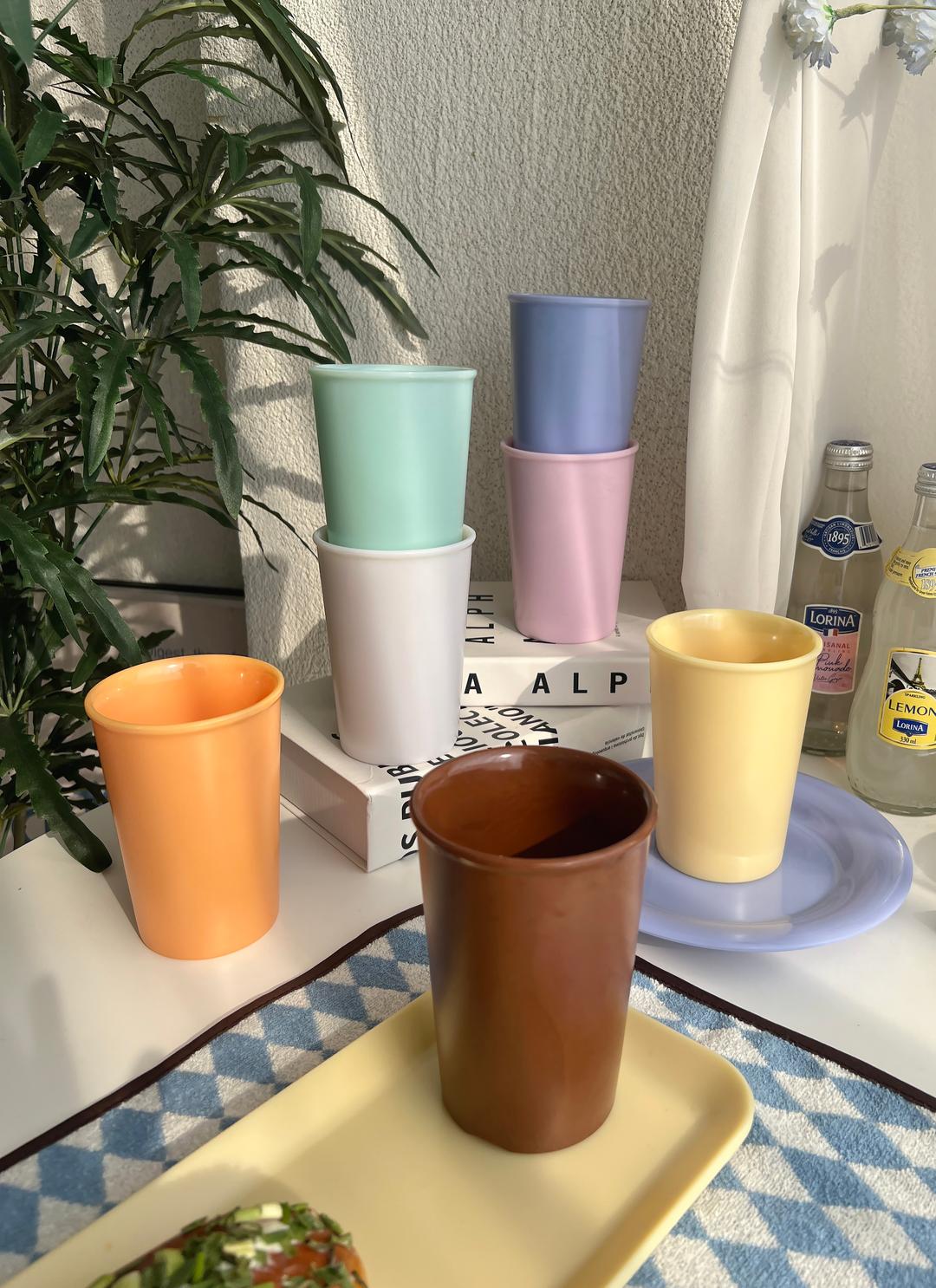 밀크 멜라민컵 파스텔 컬러 텀블러컵