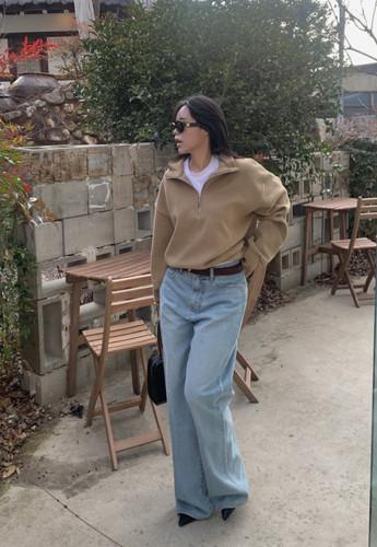 펄슨 제니 소프트 반집업 니트 (고퀄)