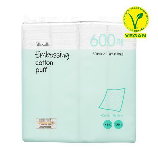 필리밀리 엠보싱 화장솜 600P