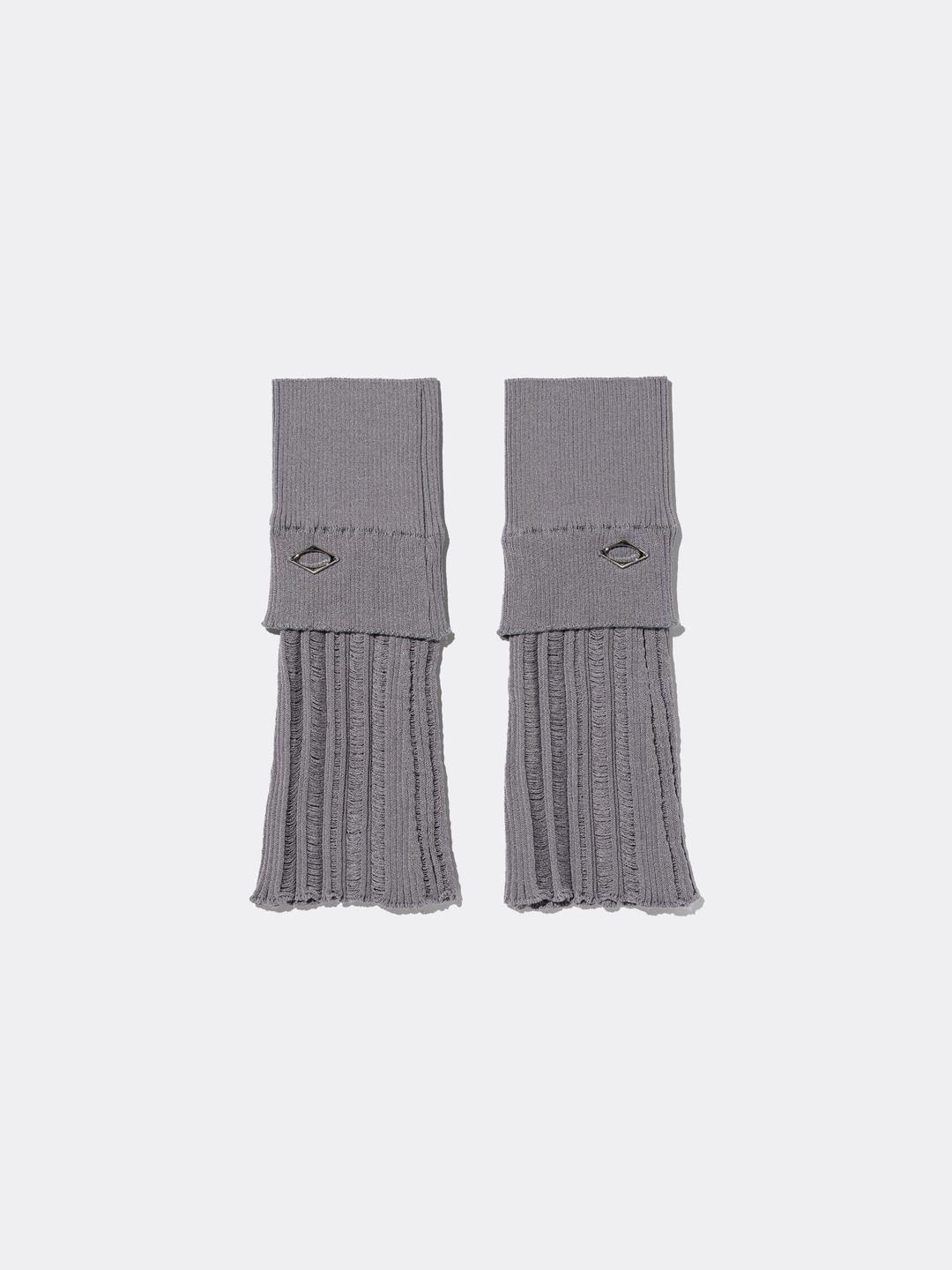 미스치프 LAYERED KNIT LEG WARMER-BLUE GREY