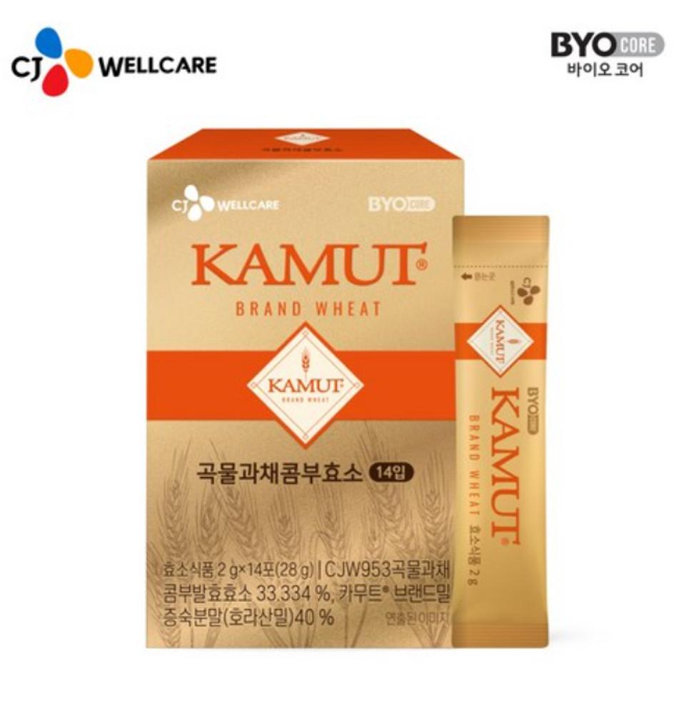 [신규런칭특가]CJ 바이오코어 카무트 곡물콤부 저분자 효소 14포 1박스/14일분 : CJ Wellcare