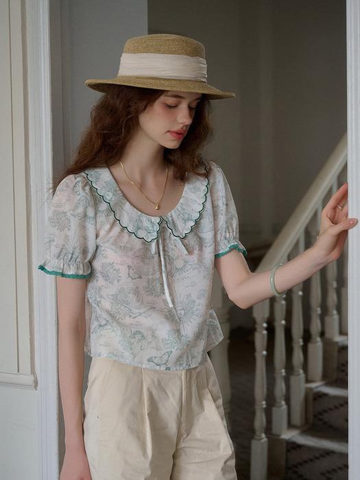 SR_Puff sleeve crop blouse