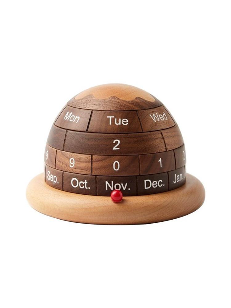 Walnut Spinning Calendar 호두나무 스피닝 만년 달력