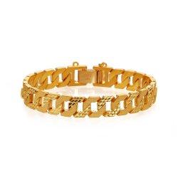 [한국금다이아몬드] 남자 순금 팔찌 팔각 콤비 면 체인 24K 37.5g 18K장식